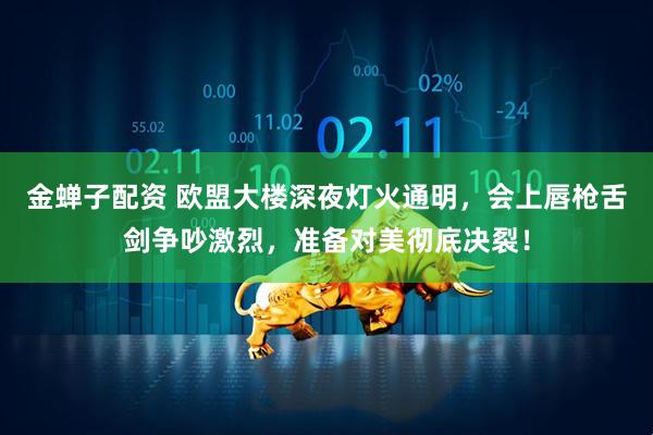 金蝉子配资 欧盟大楼深夜灯火通明，会上唇枪舌剑争吵激烈，准备对美彻底决裂！